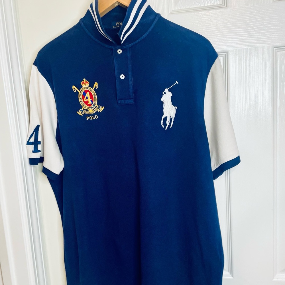 Polo by Ralph Lauren Blue Polo Shirt with Embroidered Logo - Picture 12 of 15